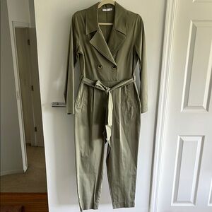 Mango Olive Green Women's Jumpsuit
